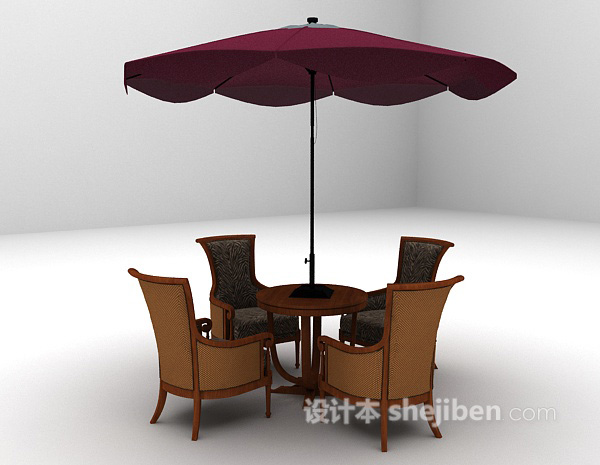 免费欧式桌椅组合max3d模型下载