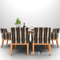 2015欧式木质餐桌组合欣赏3d模型下载