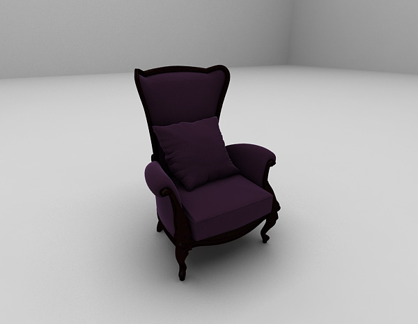 欧式风格欧式紫色沙发推荐3d模型下载