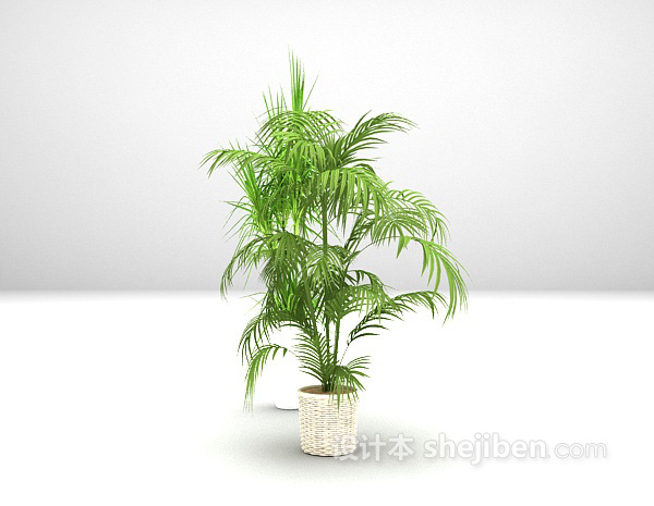 现代风格绿色植物组合3d模型下载
