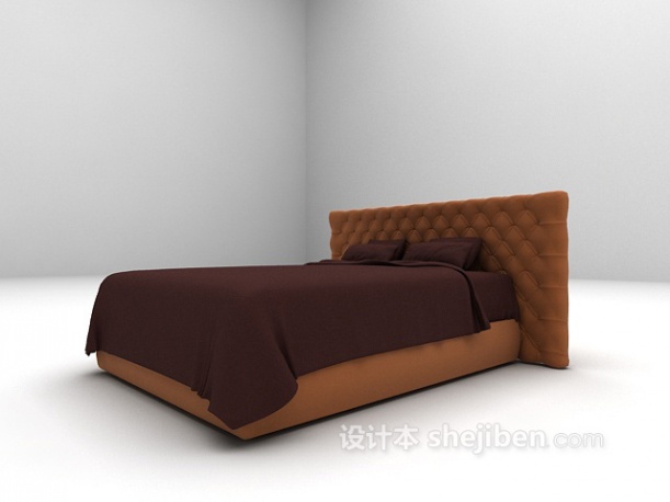 免费现代床具3d模型下载
