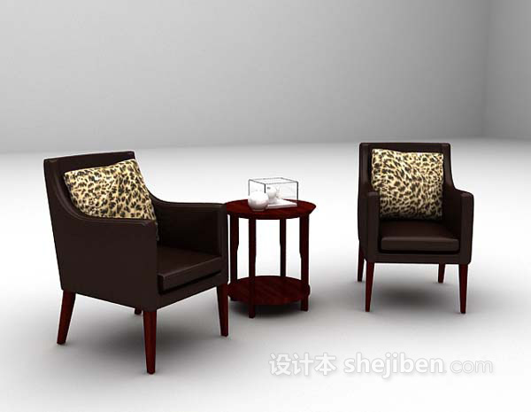 设计本桌椅组合欣赏3d模型下载
