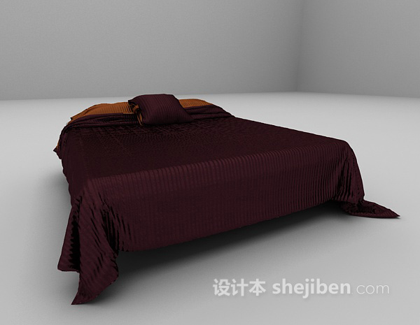现代风格白色床推荐3d模型下载