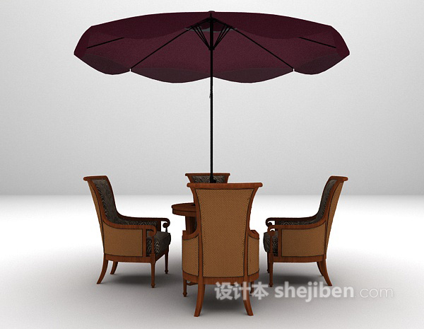 欧式风格欧式桌椅组合max3d模型下载