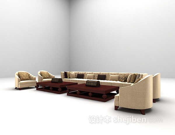 免费组合沙发大全3d模型下载