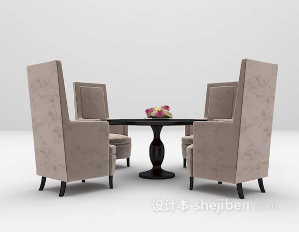 设计本欧式桌椅欣赏3d模型下载