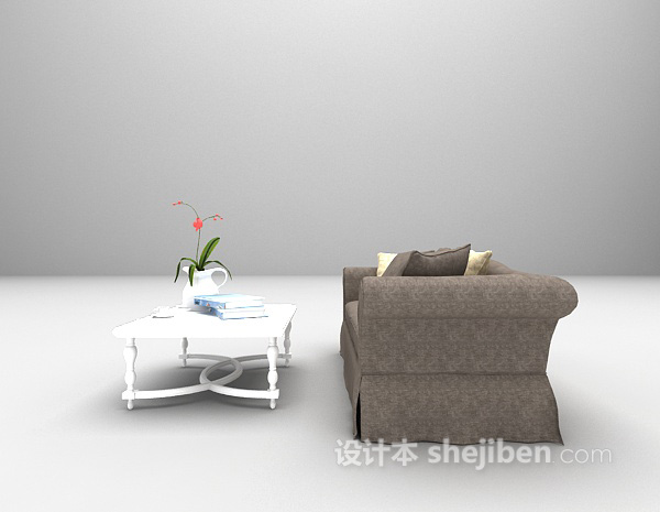 现代风格双人沙发3d模型下载