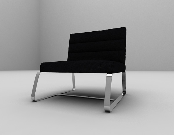 免费现代黑色沙发3d模型下载