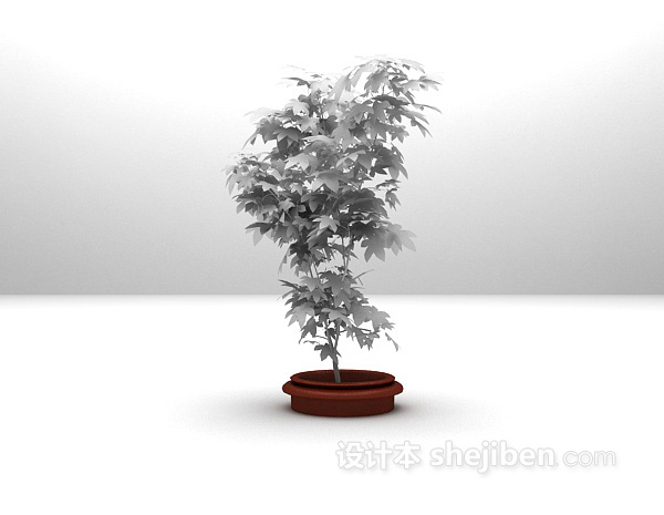 植物盆栽3dmax模型下载