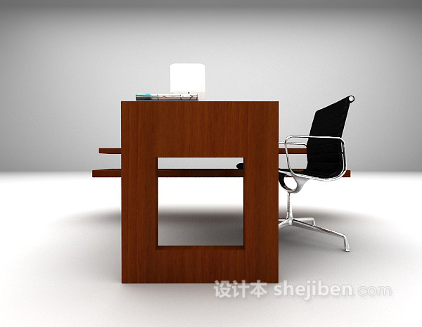 设计本现代风格书桌3d模型下载