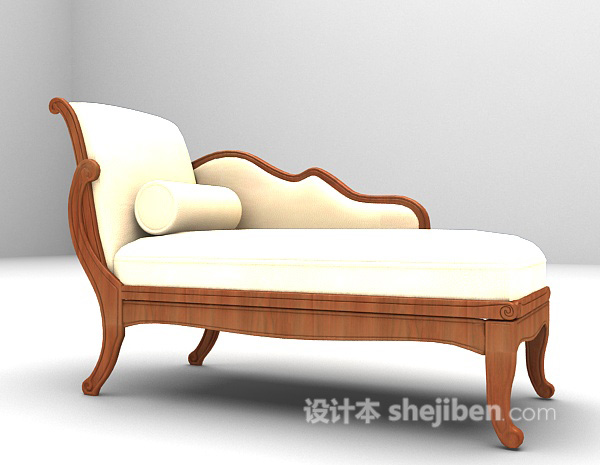 欧式风格贵妃椅3d模型下载