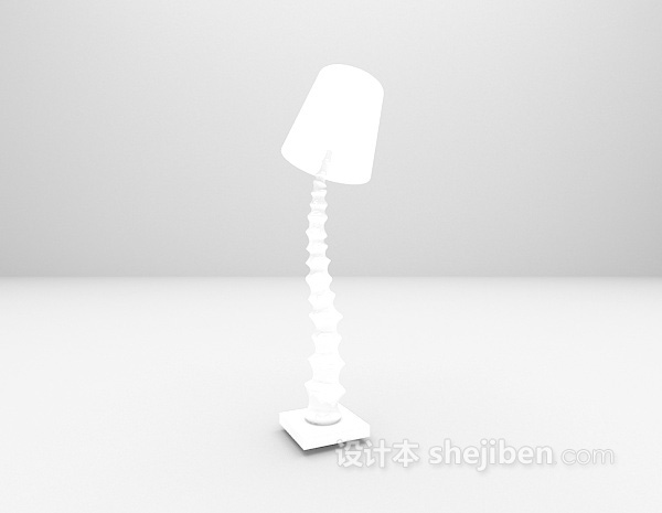 设计本白色台灯3d模型下载