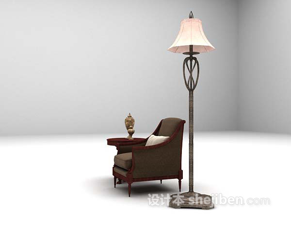 免费欧式休闲椅3d模型下载