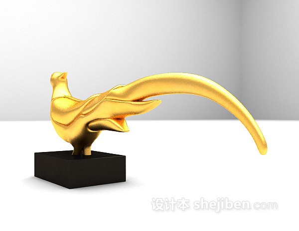 现代风格雕塑品免费3d模型下载