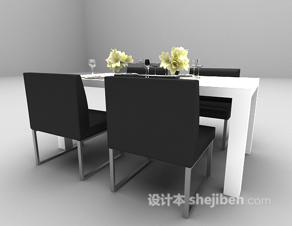 免费桌椅3d模型下载