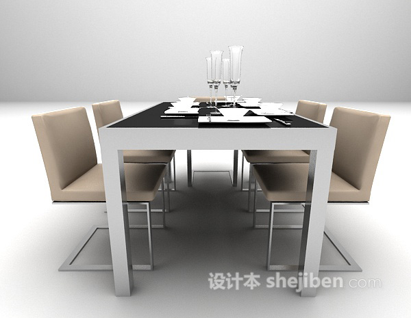 设计本现代简约桌椅大全3d模型下载
