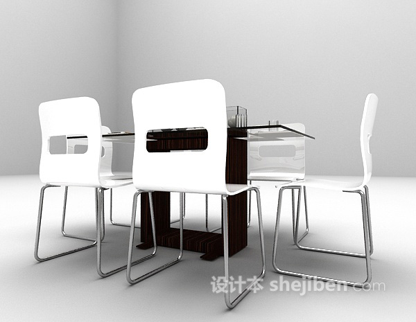 免费现代餐桌3d模型下载
