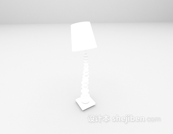 白色台灯3d模型下载