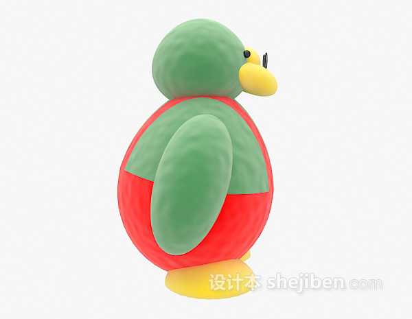 现代风格儿童动物玩具鸭博士3d模型下载