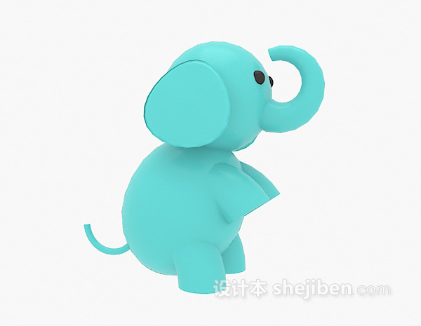 现代风格小象玩具3d模型下载