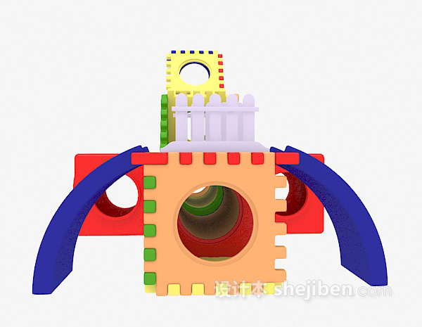 现代风格儿童游乐玩具3d模型下载