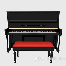 黑色钢琴推荐3d模型下载