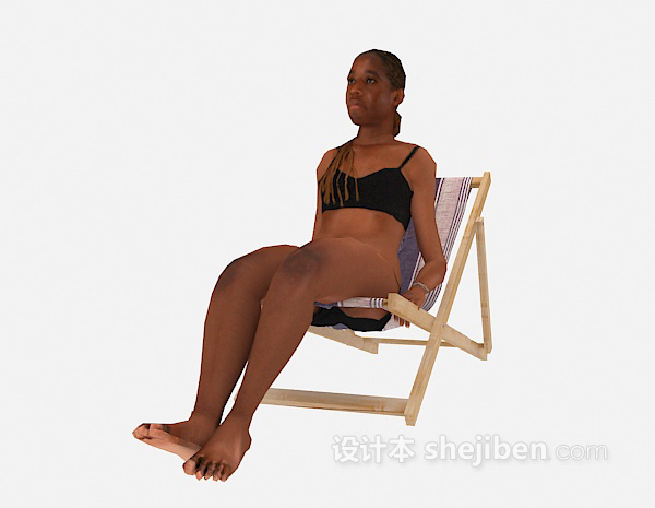 设计本沙滩泳衣女士3d模型下载