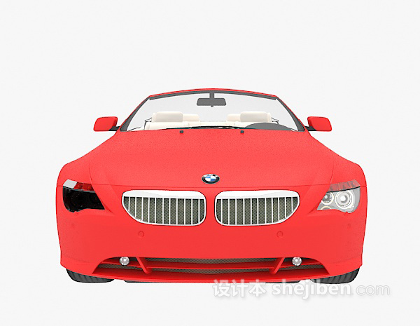 宝马红色跑车3d模型下载