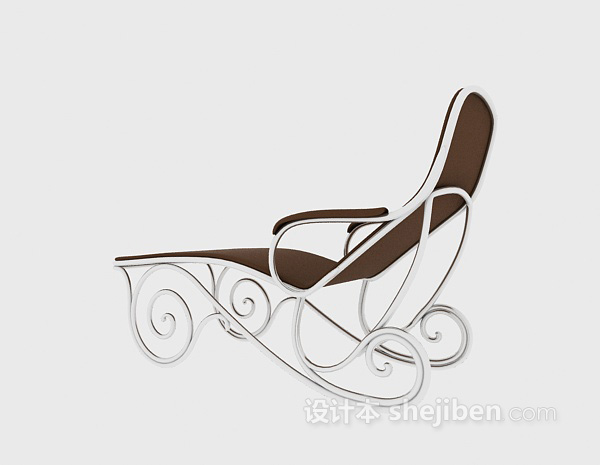 免费欧式皮质躺椅3d模型下载