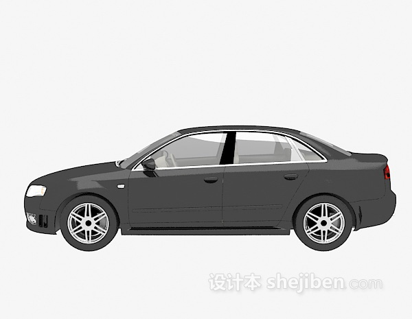 现代风格黑色奥迪汽车3d模型下载