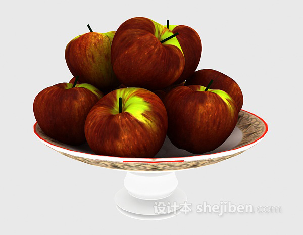 设计本果盘水果3d模型下载