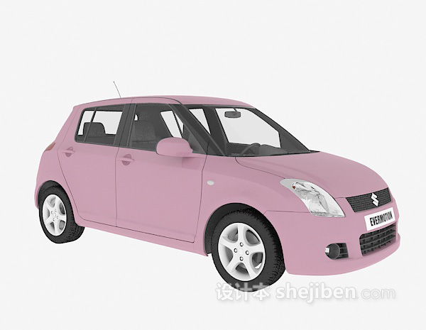 设计本紫色车辆3d模型下载