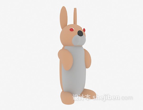 设计本儿童玩具兔子3d模型下载