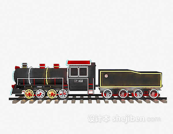 儿童模型玩具古董火车3d模型下载