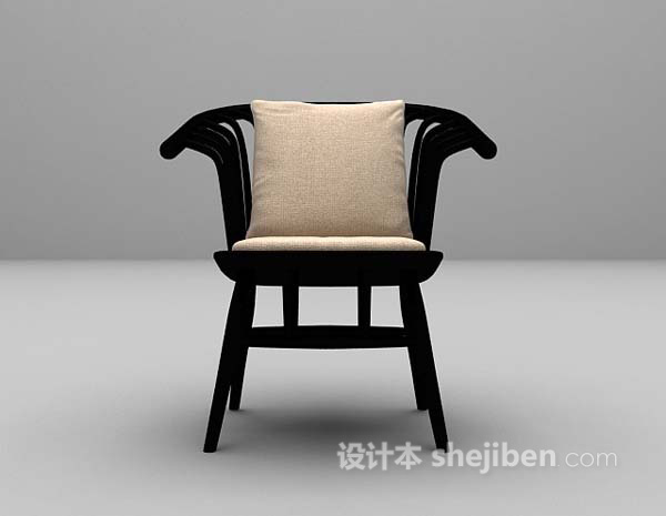 设计本木质椅子3d模型下载