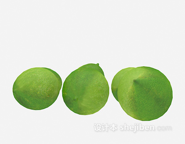 绿色水果3d模型下载