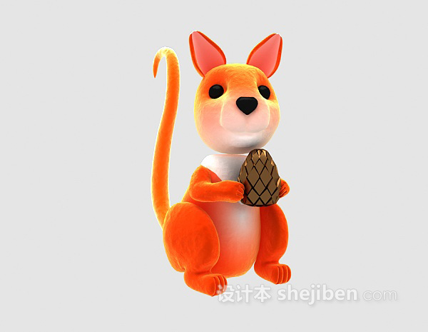 免费小松鼠玩具3d模型下载