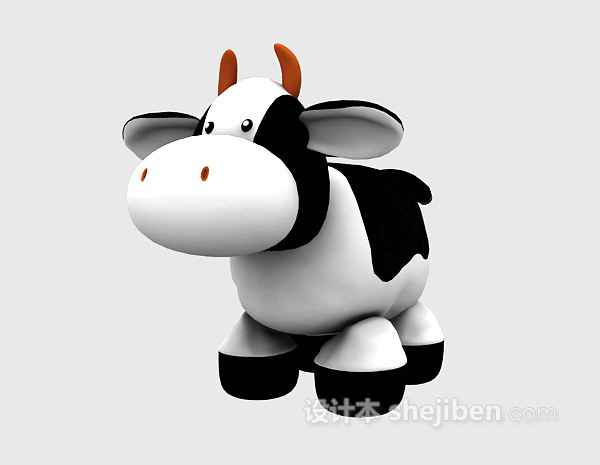免费儿童玩具大奶牛3d模型下载