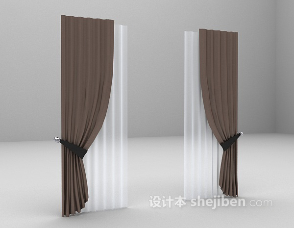 设计本现代装饰窗帘3d模型下载