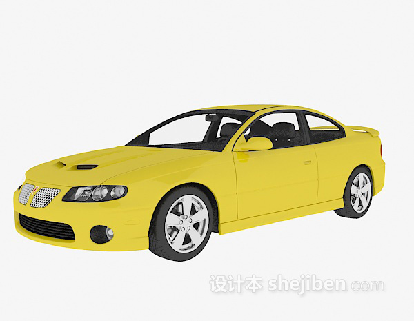 免费免费黄色汽车3d模型下载