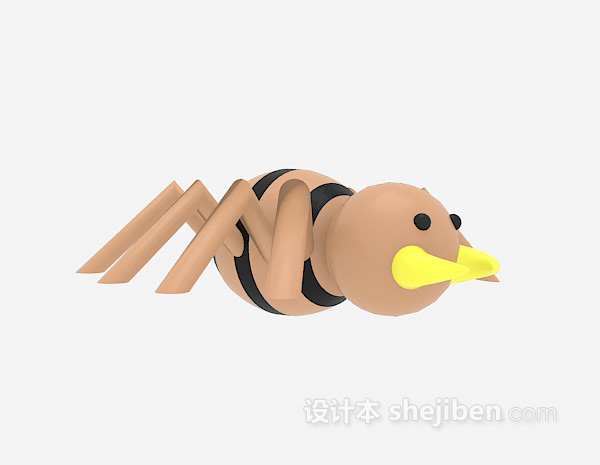 设计本儿童玩具蚂蚁3d模型下载