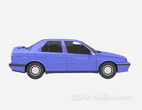 蓝色车的模型3d模型