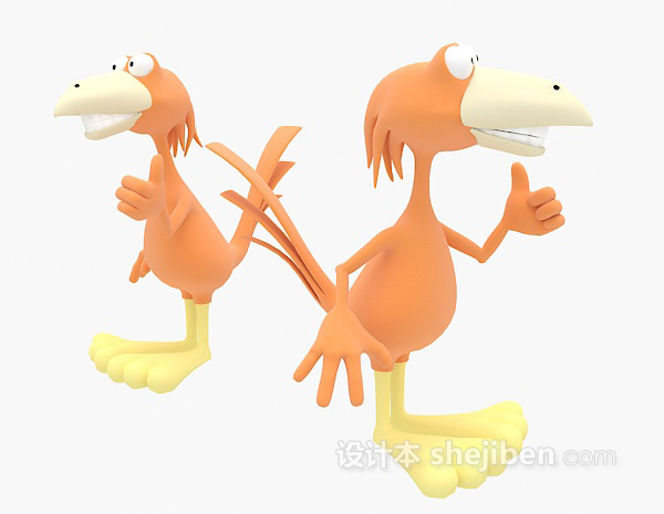 免费儿童动物玩具小鸡3d模型下载