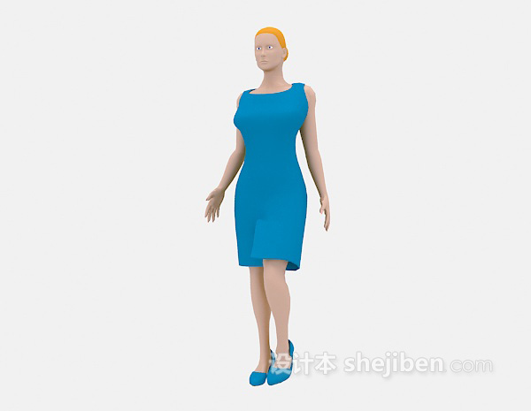 免费裙装女士3d模型下载