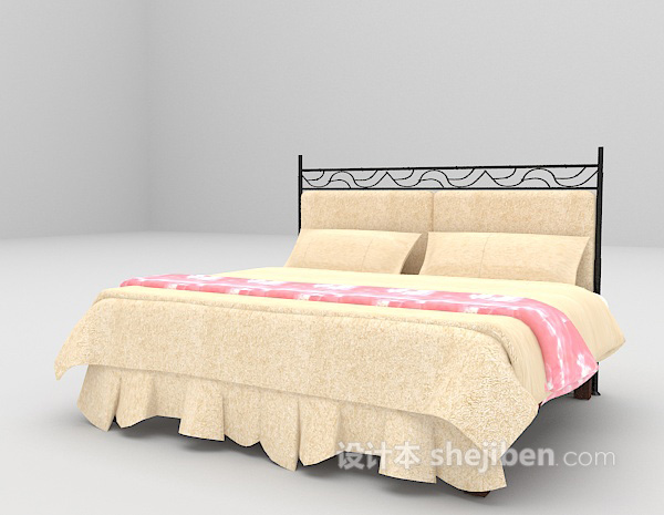 免费女孩床max床3d模型下载