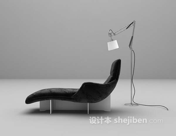 现代风格长形休闲椅3d模型下载