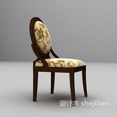 棕色椅子3d模型下载