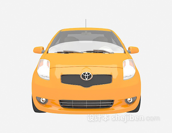 黄色3d汽车模型下载