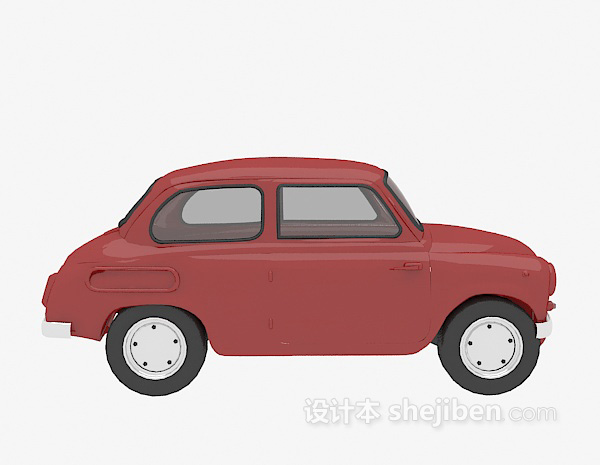 现代风格免费红色汽车3d模型下载