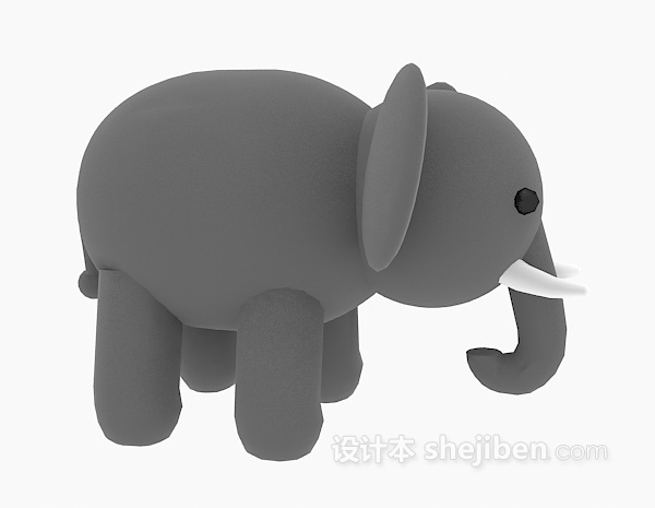 现代风格家庭儿童玩具大象3d模型下载